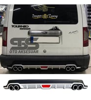 Ford Connect Difüzör Arka Tampon Eki 4 Egzoz Çıkışlı Gri Tip