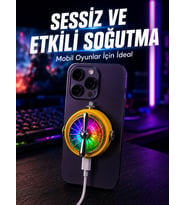 Manyetik Telefon Soğutucu RGB Fanlı Mobil Oyun Soğutucusu