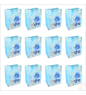 Karton Çanta, Puset Model Mavi 23 x 18 x 10 cm - 12 Adet (STD)