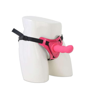 Belden Bağlamalı Modern Dildo Pembe 12,5 cm