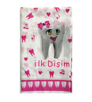 Masa örtüsü ilk dişim 108x180cm pembe pk:1-