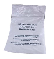 100 Adet Otel Buklet Tipi Banyo Tuvalet  Hijyen Atık Poşeti Kirli Çamaşır Torbası 15x25 cm Küçük Boy