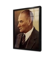 Atatürk Çerçeveli Cam Tablo