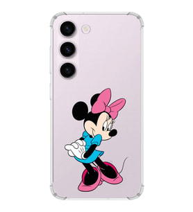 Samsung Galaxy S23 Plus  Köşe Korumalı Antişok Kapak Minnie Mouse Tasarımlı Şeffaf  Kılıf