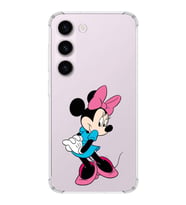 Samsung Galaxy S23 Plus  Köşe Korumalı Antişok Kapak Minnie Mouse Tasarımlı Şeffaf  Kılıf