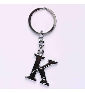 ( K  HARFİ) ANAHTARLIK METALİK KROM-ANAH467