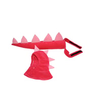 Dinozor Kostüm Set Fuşya  Dinozor Kuyruk Başlık Set Fuşya