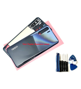 Tkgz Oppo A91 KASA Arka Pil Batarya Kapağı (TAMİR SETİ) SİYAH