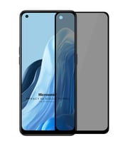 Microsonic Oppo Reno 7 4G Privacy 5D Gizlilik Filtreli Cam Ekran Koruyucu Siyah
