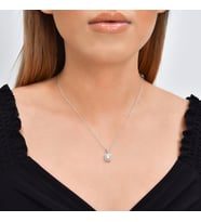 0,28 Karat Pırlanta Baget Kolye (Beyaz)