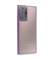 Samsung Galaxy Note 20 Ultra Kılıf Razer Lensli Silikon - Mor