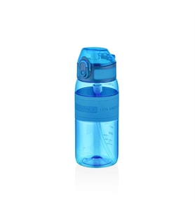UZSPACE PİPETLİ SİLİKON GÖVDE MATARA TRITAN 4105 440 ML OKYANUS MAVİ