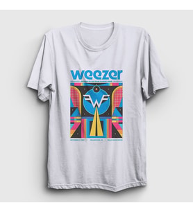 Presmono Unisex Beyaz Poster Müzik Weezer T-Shirt 513340tt