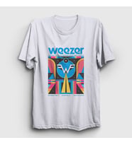 Presmono Unisex Beyaz Poster Müzik Weezer T-Shirt 513340tt