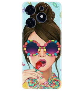 Tecno Spark 10 Pro Kılıf Resimli Desenli Baskılı Silikon Sugar and Woman 1418