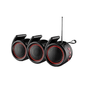 Concord 666SRGB Solar Güneş Enerji FM Radyo Rgb Ledli Bluetooth Hoparlör (Kırmızı)