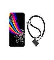 Casper Via X20 Kılıf Silikon Desen Boyun Askılı Colorful Astronot 1727