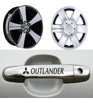 Outlander Kapı Kolu Jant Sticker (10 Adet) Etiket Yapıştırma Z131