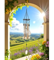 Baykuş Tasarımlı Rüzgar Çanı Feng Shui