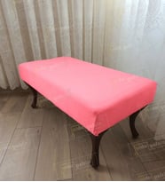 Ayak Ucu Kapı Önü Antre Düz Bench Puf Orta Sehpa Ceviz Ayak (90*45) (Pembe)