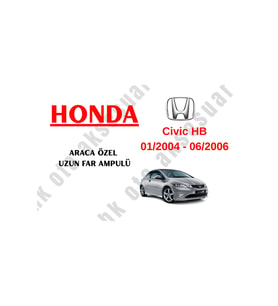 Honda Civic 01/2004 - 06/2006 Araca Özel Uzun Far Ampulü 9005