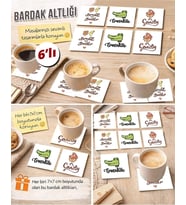 Sevimli Timsah 7x7 – 6’lı Set Dekoratif Kare Tasarım
