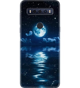 Tcl 10 Se Kılıf Excode Resimli Desenli Baskılı Silikon Kılıf Excode Night Moon 1133