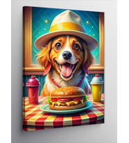 Kanvas Tablo Hamburger Seven Köpek