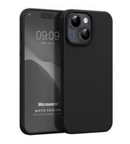 Microsonic Matte Silicone Apple iPhone 15 Plus Kılıf Siyah (Siyah)