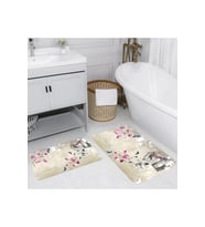 Rovigo Home Dijital Baskılı 2'li Banyo paspas Takımı RVG5067 (Pembe)