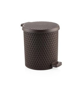 Omnipazar SY-4313 Safir Plastik Pedallı Çöp Kovası 3,5 lt Kahverengi