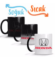 Honda Logo Sihirli Kupa Bardak Porselen