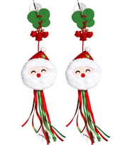 Temalı Kedi Oyuncağı Noel Baba Figürlü – Renkli İp Püsküllü, Zilli ve Askılı Tasarım – 2'li Paket Kedi Oyuncağı – Yılbaşı Özel Seri
