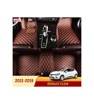 Miren Renault Clio4 2012-2019 Uyumlu 5d Havuzlu Suni Deri OTO PASPAS (Kahverengi)