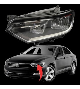 VW Passat B8 (14-18 Arasi Passat B8 Icin Uyumludur) Far Seti Sol Sağ Tek Lens Gunduz LED Kisalar BOS