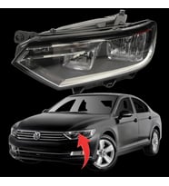VW Passat B8 (14-18 Arasi Passat B8 Icin Uyumludur) Far Seti Sol Sağ Tek Lens Gunduz LED Kisalar BOS