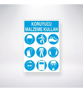 Koruyucu Malzeme Kullan 3 21x28 Arkası Yapışkanlı Levha