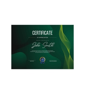 Green Elegant Certificate of Achievement