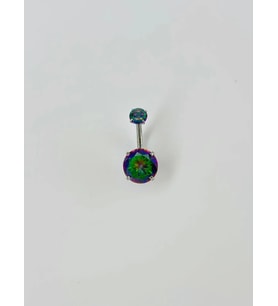 Mistik Topaz Taşlı Göbek Piercing - Pg0047