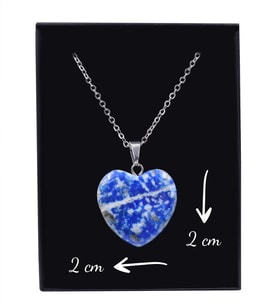 Lapis Taşı Kalp Kolye
