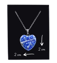 Lapis Taşı Kalp Kolye