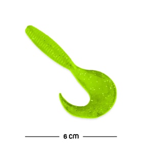 Silikon Kurt Yem - 60mm - Fluo Yeşil - Yumy (18065-SM024-03)