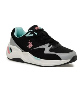 U.s. Polo Assn. Husky Wmn 4Fx Kadın Siyah-Pembe Sneaker Ayakkabı