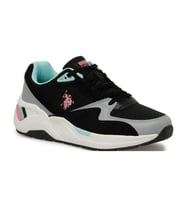 U.s. Polo Assn. Husky Wmn 4Fx Kadın Siyah-Pembe Sneaker Ayakkabı