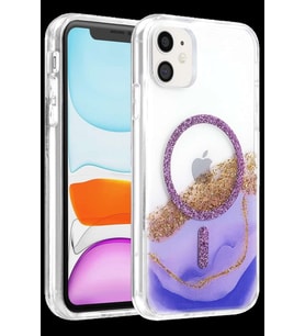 Onegif iPhone 11 Lotus Simli Magsafe Kapak - Mor