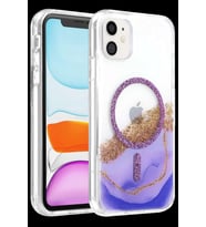 Onegif iPhone 11 Lotus Simli Magsafe Kapak - Mor
