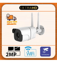 ULTRA HD 2MP SU GEÇİRMEZ KablosuzVE Kablolu IP - WİFİ Dış Ortam - GeceGörüşlü - İP Güvenlik Kamerası