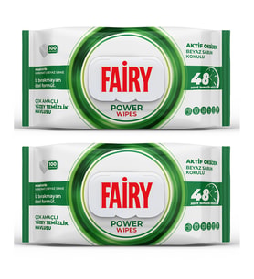 Fairy Yuzey Temizlik Havlusu 100 lü Beyaz Sabun x 2 Adet