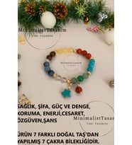 Çakra bilekliği, Sallantılı bileklik,  Şifa Tılsım Bilekliği Koruma Enerji Güç Denge bilekliği, Zayıflama bilekliği
