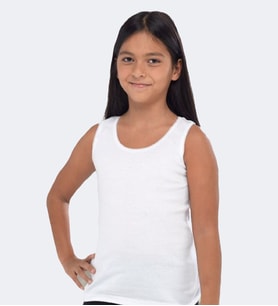 Malabadi Kız Çocuk 6 ' Lı Paket E-Serisi Ribana Cotton Atlet 305-E (Beyaz)
